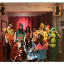 Carnevale, festa, divertimento, cibo, cosplay, costumi di Halloween per adulti, Natale, famiglia, travestimento,