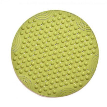Bath Mats Rugs Round Bathroom Mat with Strong Rubber Suction Cups And Drain Holes Lightgreen