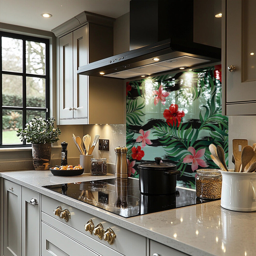 red pink tropical plants splash back-image-OPC-PHHZX6J-NEW