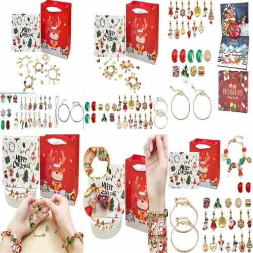 Caixa surpresa de Natal com pulseira e joias