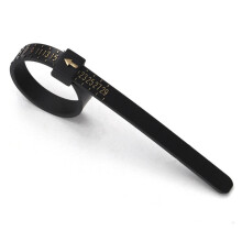 Portable Ring Measuring Tape With JP Size Finger Circumference Measurement（JP Size Black Gloden Font)