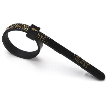 Portable Ring Measuring Tape With UK Size Finger Circumference Measurement（UK Size Black Gloden Font Sign）