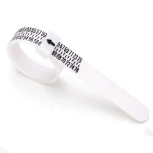 Portable Ring Measuring Tape With CU Size Finger Circumference Measurement（CU Size White Black Font)