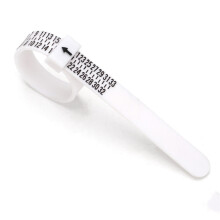 Portable Ring Measuring Tape With HK Size Finger Circumference Measurement（HK Size White Black Font)
