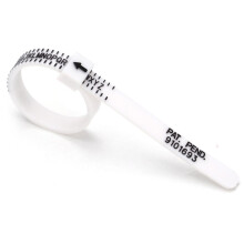 Portable Ring Measuring Tape With UK Size Finger Circumference Measurement（UK Size White Black Font Sign）