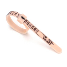 Portable Ring Measuring Tape With US Size Finger Circumference Measurement（US Size Brown Black Font Sign）