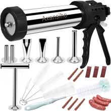 Large Capacity Jerky Gun Kit, Jerky Cannon, Stainless Steel Jerky Maker, Meat Gun, Beef Deer Jerky Making Kit, Gifts for Women Men