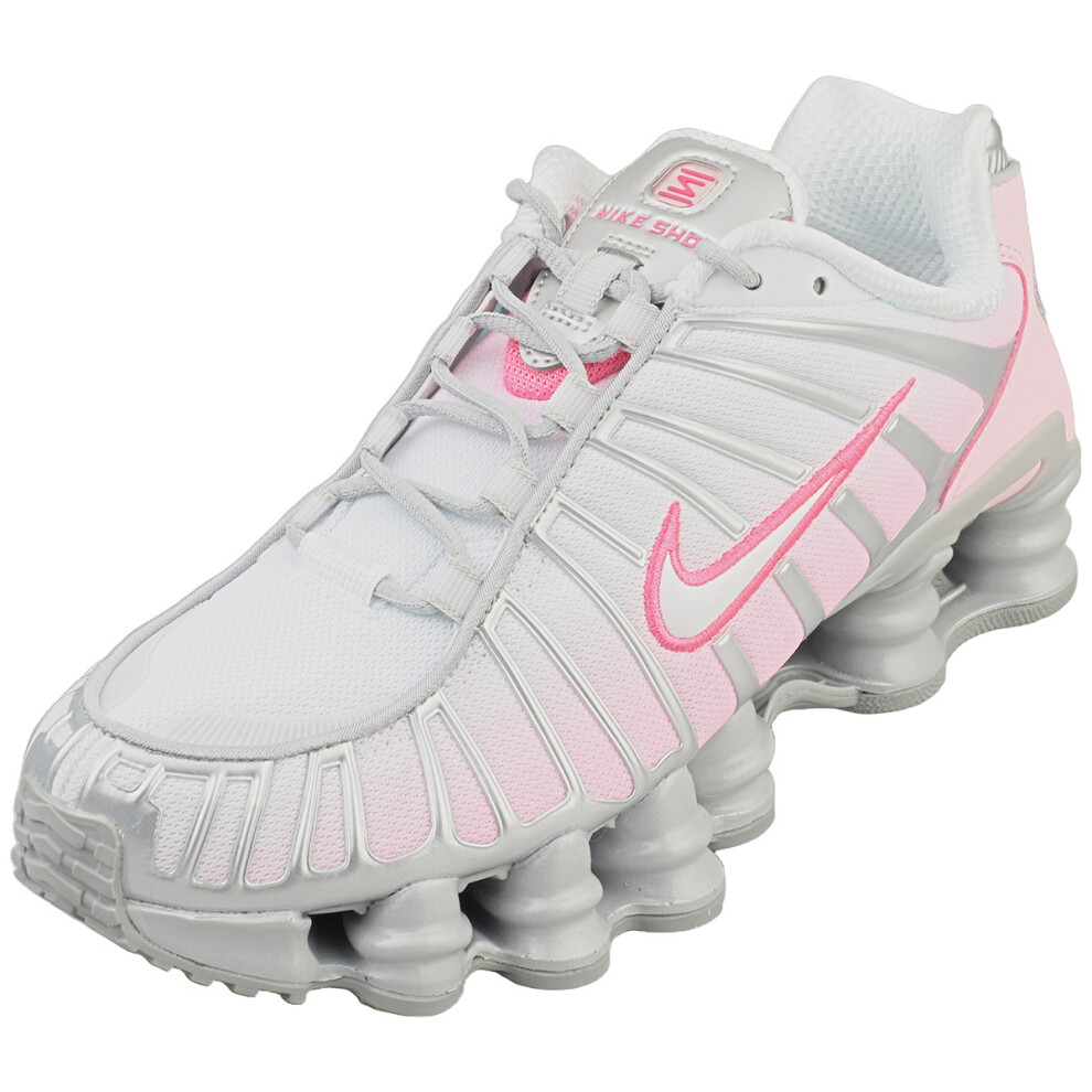 (7.5) Nike Shox Tl Womens Fashion Trainers in Platinum Pink