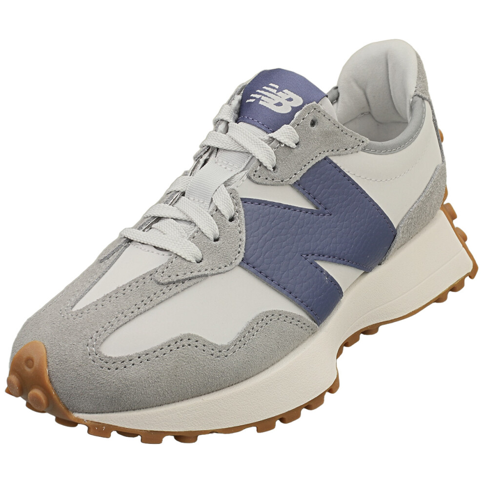 (3) New Balance 327 Womens Fashion Trainers in Grey White Blue