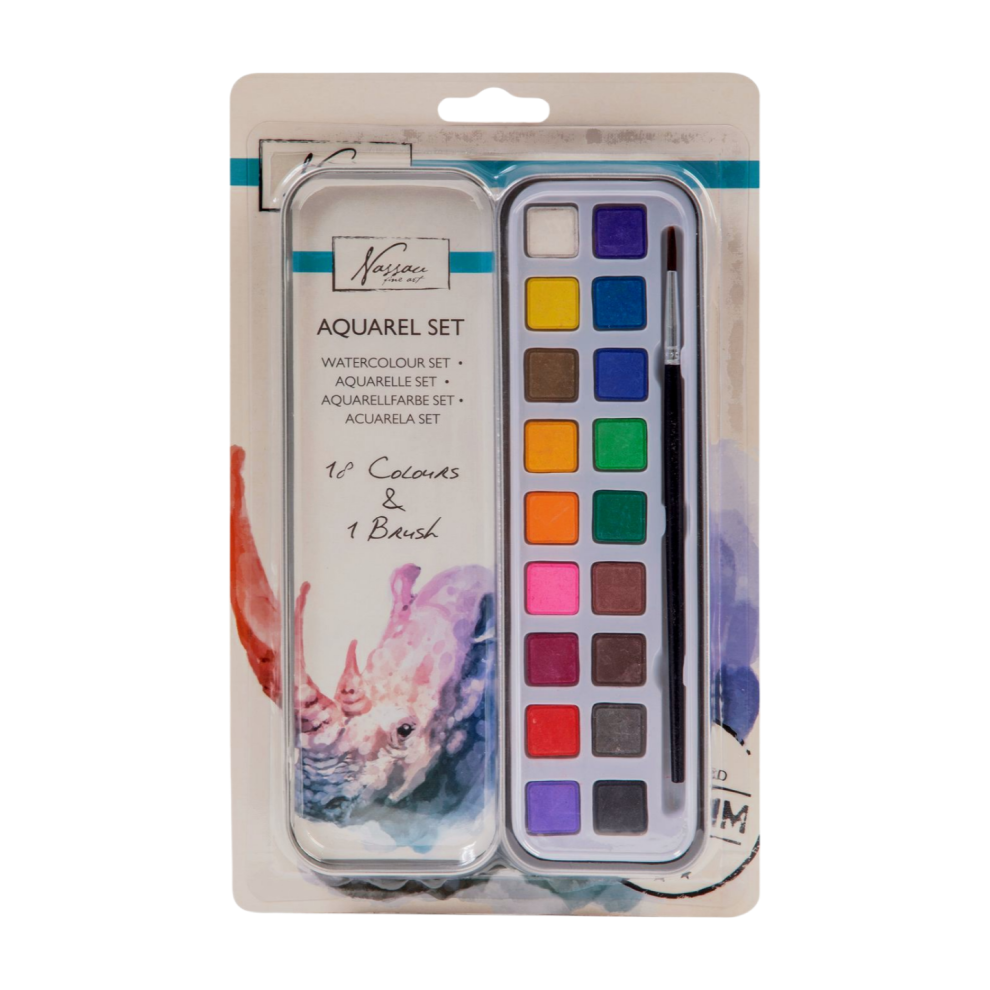 Totum Aquarel Set 18 Colours + 1 Brush In Tin Box