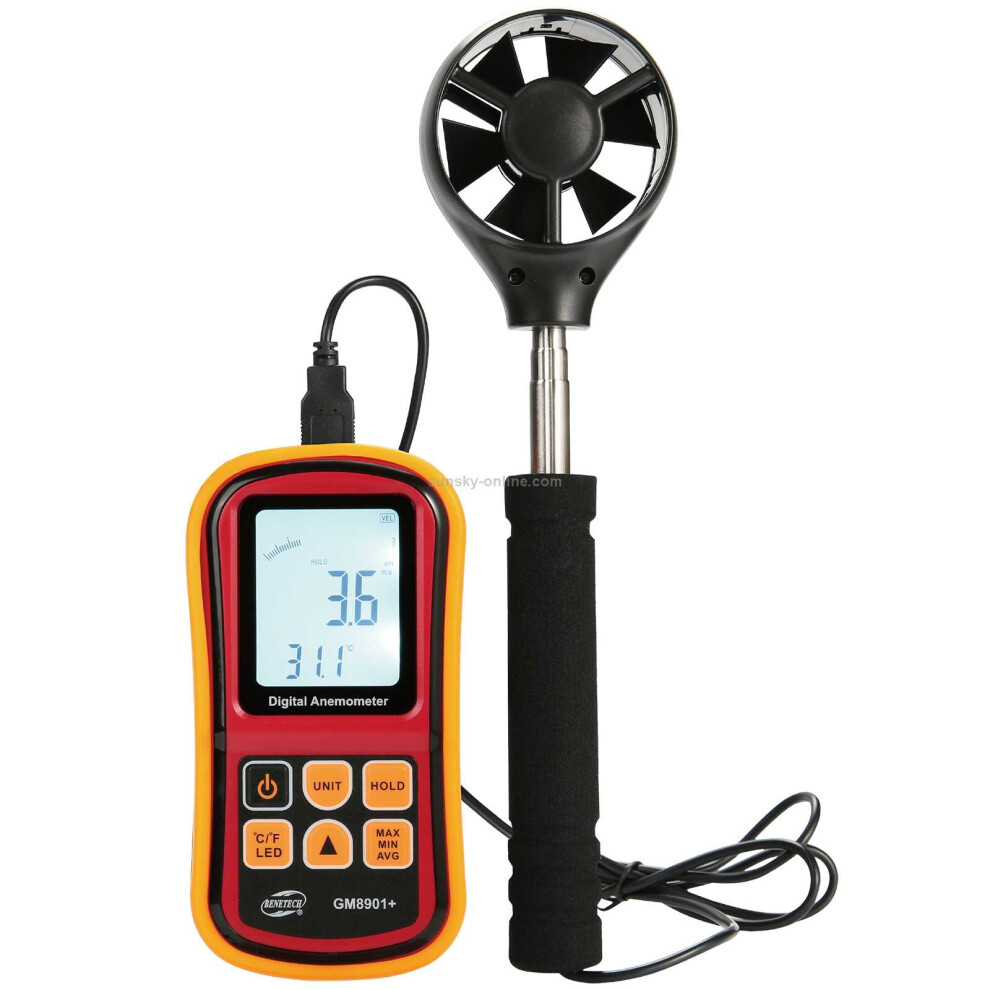 Benetech Gm8901+ High Accuracy Anemometer Wind Speed Gauge Temperature Measure Digital Lcd Display Meter Measuring Tool 766262145674