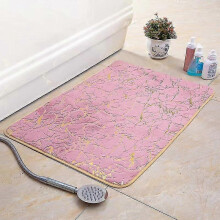 Bath Mat Non Slip Absorbent Shower Bathroom Rug Carpet Imitation Rabbit Fur Gilding