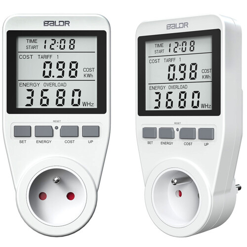 Wattmètre monophasé Baldr BD-990 blanc