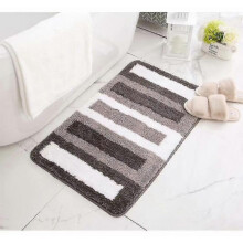 Bath Mats Rugs Bathroom Toilet Bathtub Absorbent Non-slip Foot Mat 50*80cm Gray