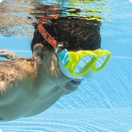 Maschera da nuoto Bestway 22039 gialla e rossa 1
