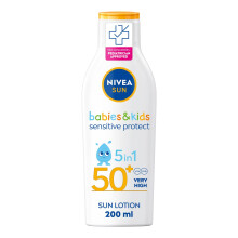 NIVEA SUN Kids Protect & Sensitive Sun Lotion (200ml) Sunscreen with
