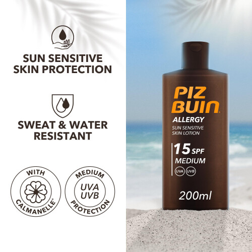Piz Buin Piz Buin Allergy Lotion SPF 15 Medium, 200ml 1