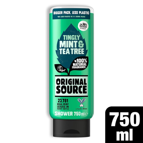 Original Source Original Source Mint & Tea Tree Shower Gel, 100 Percent Natural 1