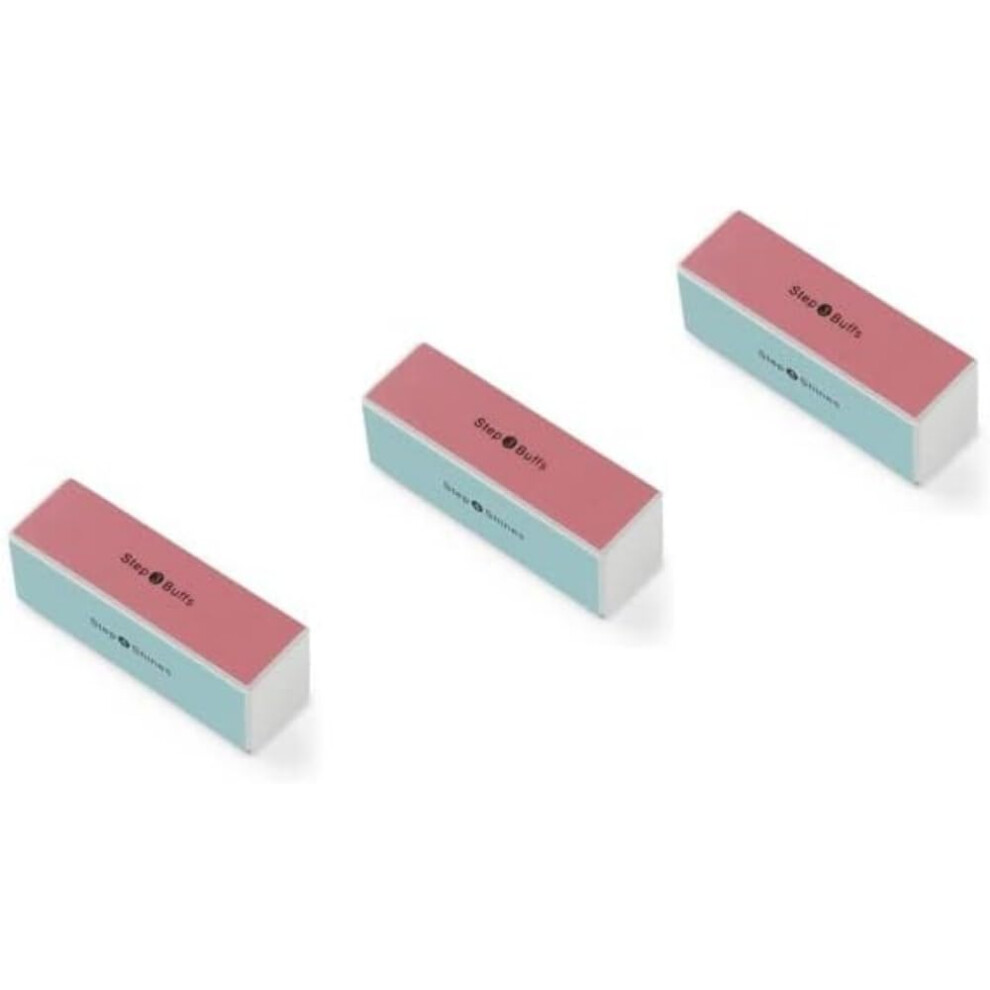 Manicare 3 Pack 4 Way Buffing Block For Nails, Removes Ridges And Creates An Instant High Gloss Shine, Easy To Use Manicure Tool For Shaping, Smoothi