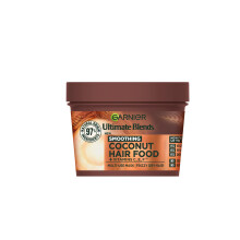 Garnier Hair Food 3-in-1 Hair Treatment Mask, Smooths and Nourishes, For Frizzy & Curly Hair, No Silicones, Vegan Formula, Coconut Oil, Ultimate Blen