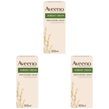 Aveeno Cream, With Colloidal Oatmeal, Actively Moisturises Dry & Sensitive Skin, Regular Use Hydrates the Skin, Suitable For Adults & Also Babies Fro