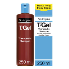 Neutrogena T/Gel Therapeutic Shampoo (1x 250ml), Medicated Anti-Dandruff Shampoo For Flaky, Itchy Scalp and Treatment of Scalp Psoriasis, Seborrheic