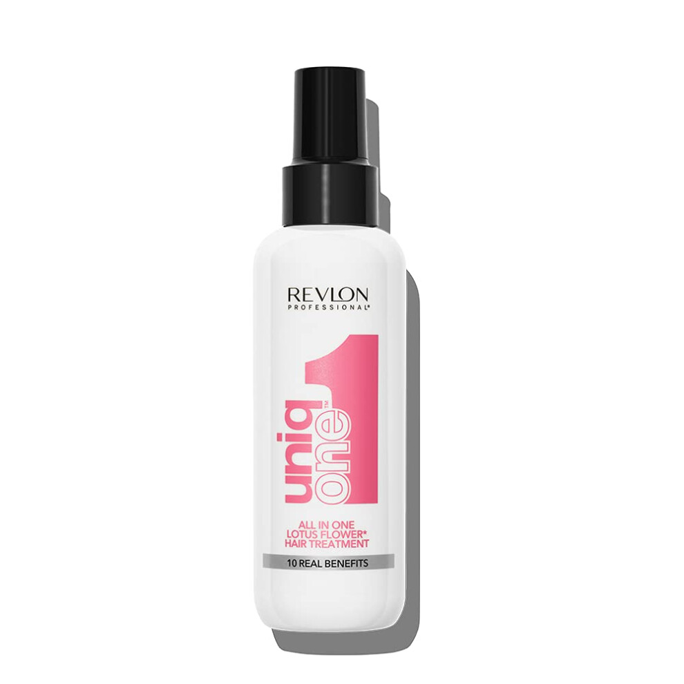 Photos - Hair Product Revlon PROFESSIONAL Uniqone Lotus Hair Treatment, Leave-in Hair Treatment, Moisturizing Hair Treatment, Lotus Flower Fragran 