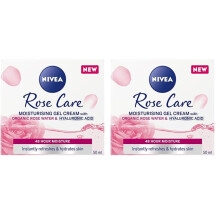 NIVEA Soft Rose 24h Day Cream (50 ml), Face Care with Rose Water and Hyaluron, Light Gel Face Cream for Smooth Delicate Skin, Moisturising Cream (Pac