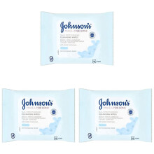 Johnson's Face Care Makeup Moisturising Wipes, Pack of 75 Wipes