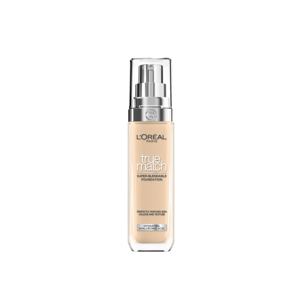 New L’oréal Paris L'oreal Paris True Match Liquid Foundation, Skincare Infused With Hyaluronic Acid, Spf 16, Available In 46 Shades, 2N Vanilla, 30 Ml Burgundy