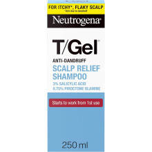 Neutrogena T/Gel Scalp Relief Anti-Dandruff Shampoo (1x250ml) With 3% Salicylic Acid, Clinically Proven Formula Fights Dandruff from First Wash