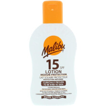 Malibu Sun SPF 15 Lotion, Medium Protection Sun Cream, Water Resistant, Vitamin Enriched, 200ml