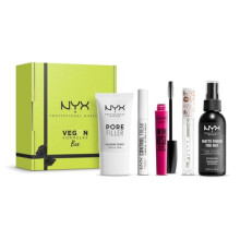 NYX Professional Makeup Set, Includes Pore Filler Primer, Control Freak Eyebrow Gel, On the Rise Mascara, Filler Instinct Plumping Lip Polish, Makeup