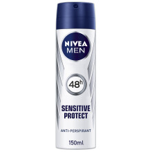 Nivea Men AntiPerspirant Spray Sensitive Protect 48 Hours Deodorant, 150 ml