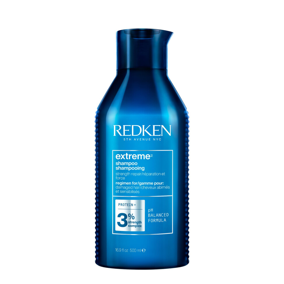 Redken Shampoo, For Damaged Hair, Repairs Strength & Adds Flexibility, Extreme, 500 Ml