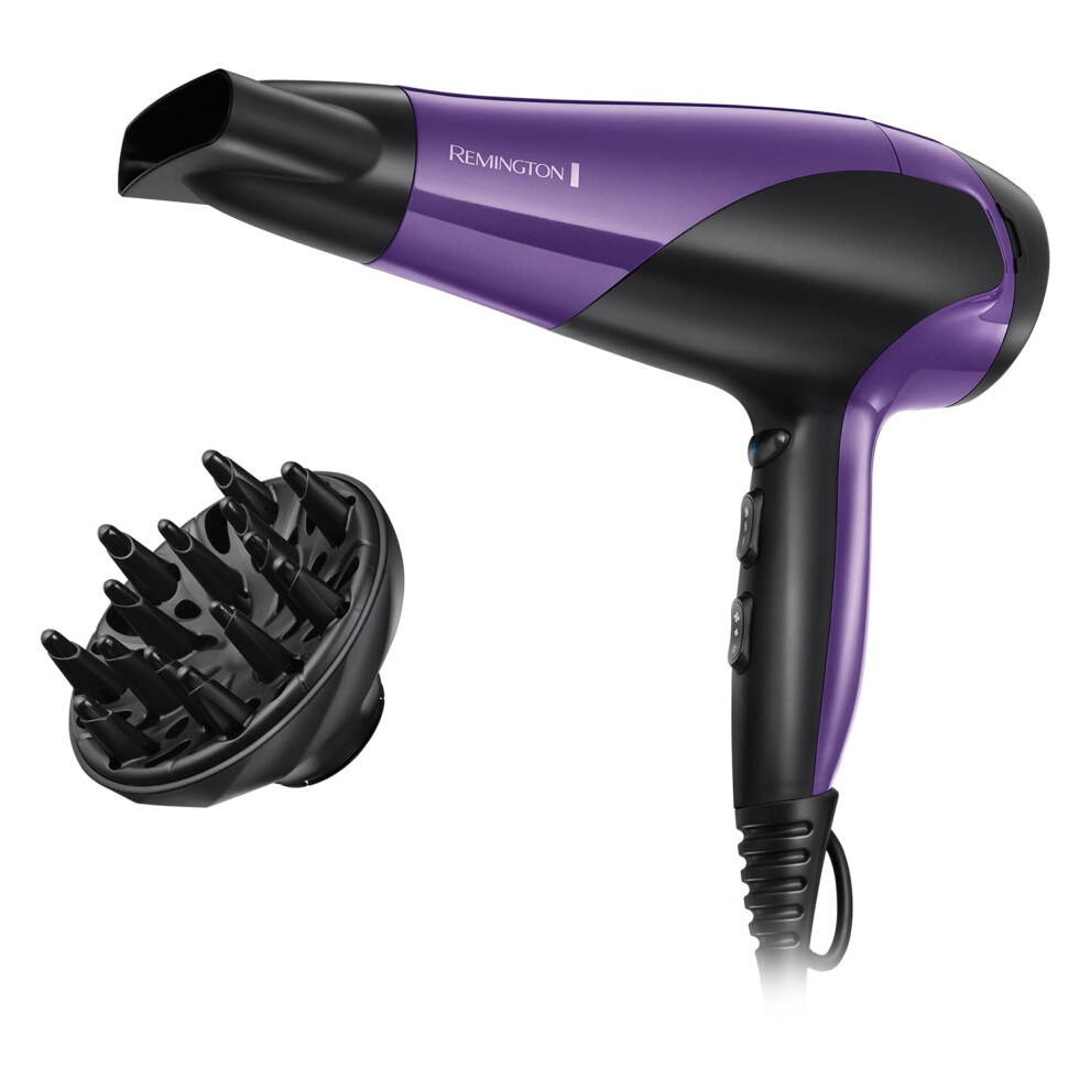 Remington Hair Dryer Ionic (Powerful, Fast Professional Styling, Diffuser, Concentrator, Ionic Conditioning for Frizz Free Hair, 3 Heat / 2 Speed Set-image-OPC-PHJ2B9B-NEW