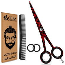 OCBA Professional 6" Hairdressing Scissor Sharp Hair Cutting Scissors for Barbers Hairdressers & Stylists Beard & Haircut Scissors for Men & Women (B