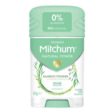 Mitchum Women Natural Deodorant Stick, Aluminium Free, Vegan, 96 percentage Natural Ingredients, Coconut, 40 g