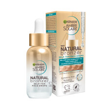 Garnier Ambre Solaire Natural Bronzer, Self Tan Drops for Face, Hyaluronic Acid & Coconut Water, Tailor Made Glow, Gradual & Natural Fake Tan, Approv