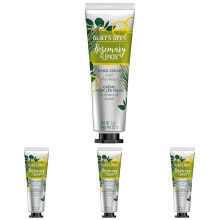 Burt's Bees Hand Cream for Very Dry Hands, Rosemary & Lemon, Hand Moisturiser With Shea Butter, 28.3g (Pack of 4)
