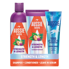 Aussie Strength And Length Shampoo And Conditioner Set, Hydrates And Strengthens Long, Weak Hair, Nourishes Fragile Hair To Help Prevent Split Ends A
