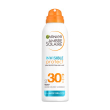Garnier Ambre Solaire Invisble Protect Dry Mist SPF 30, fast absorbing, high UVA & UVB protection, water resistant, invisible finish, non-sticky suns