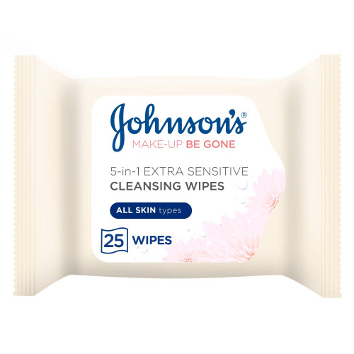 Johnson's Baby Johnson's Makeup Be Gone Extra-Sensitive Wipes, Pack of 25