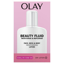 Olay Beauty Fluid Moisturise & Replenish Face, Neck And Body Lotion, For Silky Soft And Smooth Skin,200ml