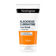 Neutrogena Blackhead Eliminating 2% Salicylic Acid Face Scrub (1x 150ml), Oil-Free Anti-Blackhead Face Exfoliator with 2% Salicylic Acid Clinically P