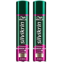Wella Silvikrin Maximum Hold Hairspray, 400ml (Pack of 2)