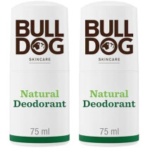 Bulldog Skincare Original Roll On Natural Deodorant, White, Patchouli, 75 ml (Pack of 2)