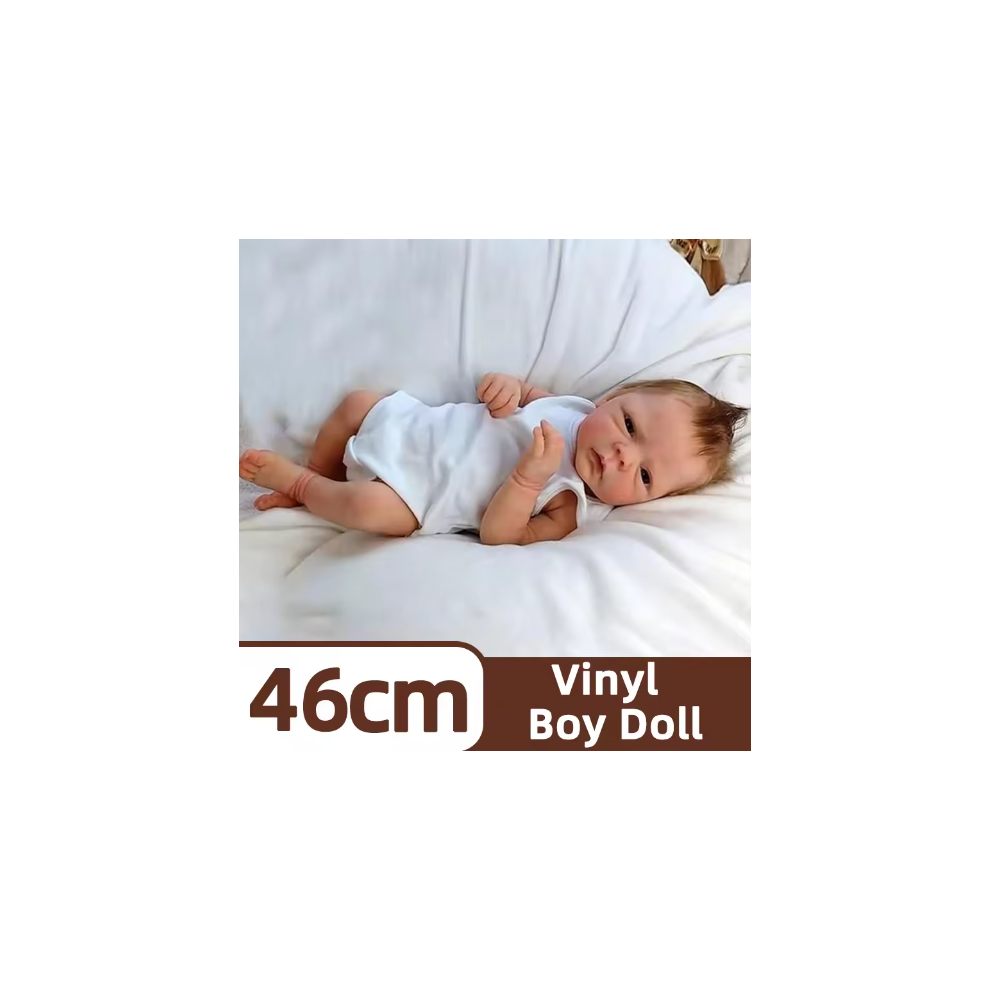 Nydia Full Body Silicone Waterproof Reborn Baby Silicone Handmade Doll With Visible Veins Lifelike Baby Doll Christmas Gifts For Kids (Boy)