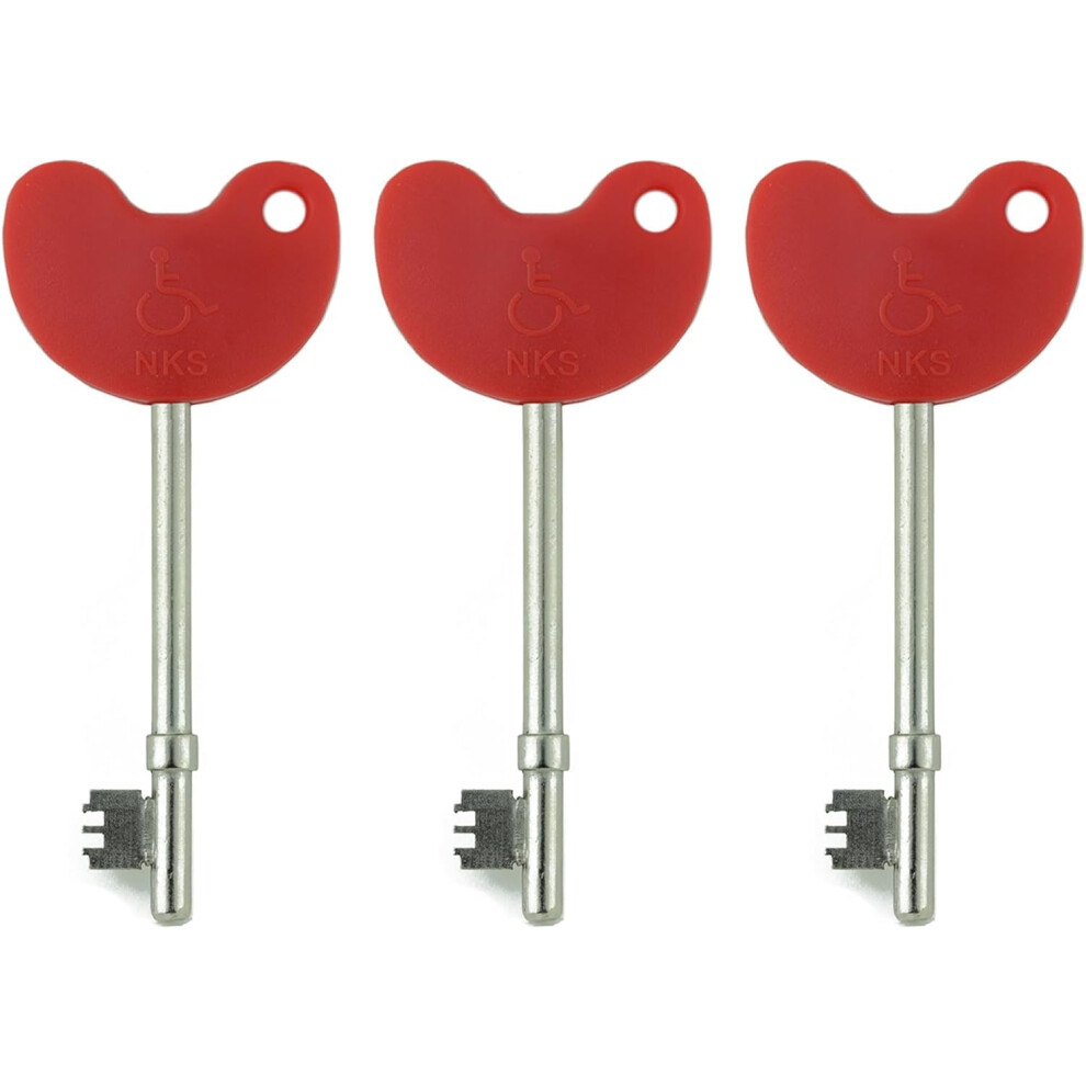 Bary Nks Disabled Radar Key 3 Pack Â Accessible Toilet Key For Disabled Use Â Brand Standard Lock Access