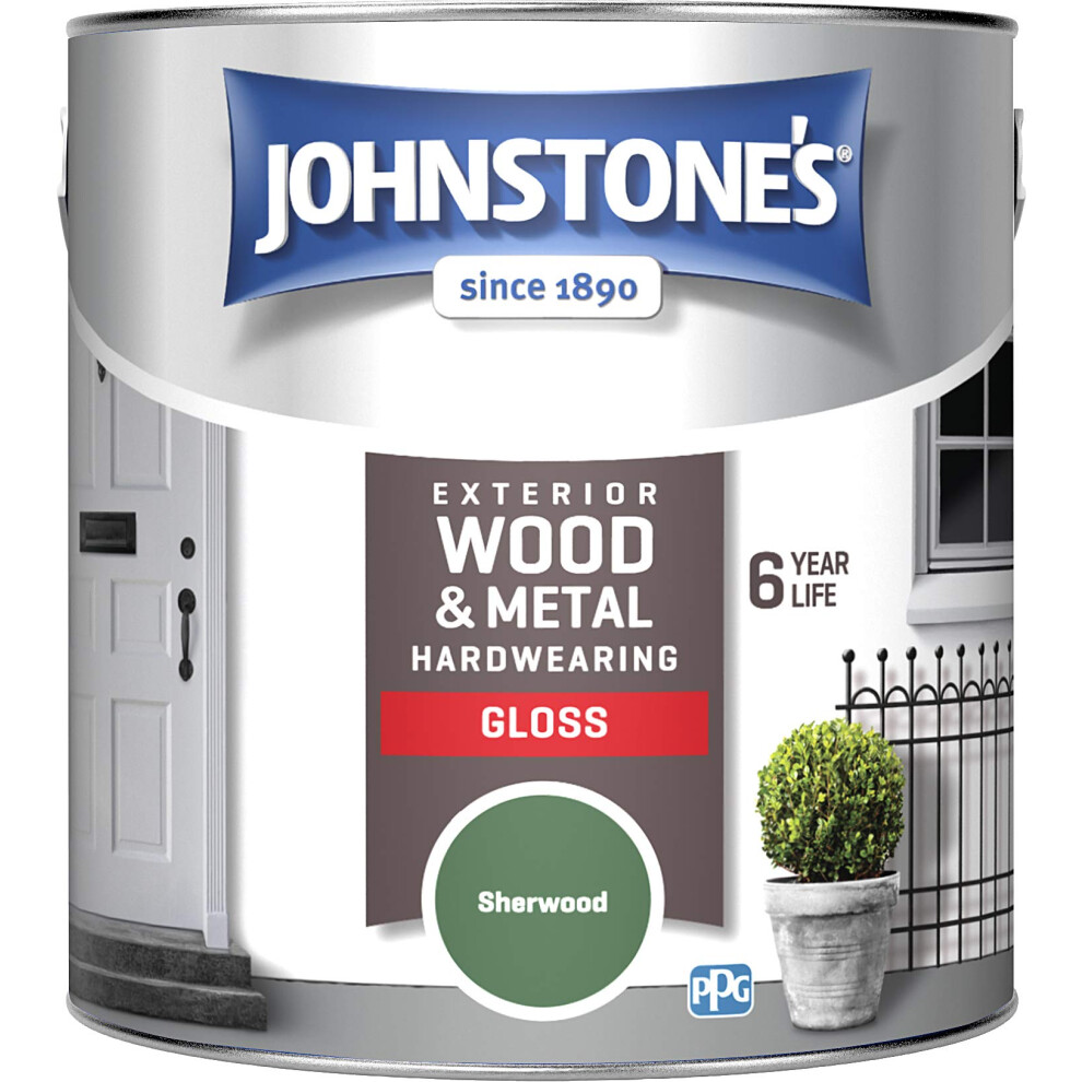 Johnstone's Exterior Gloss Paint – Sherwood, 2.5L, Weather Resistant Finish